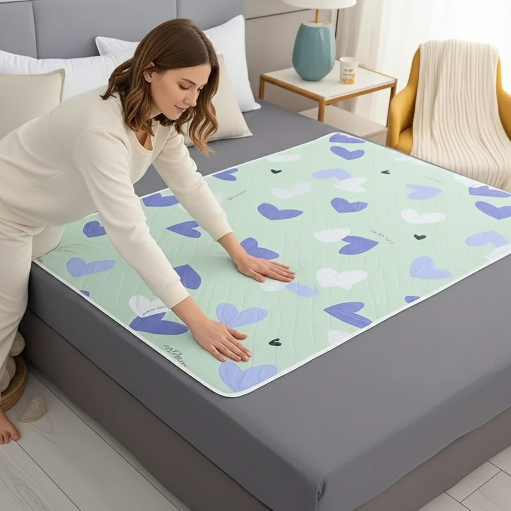Yıkanabilir ve Tekrar Kullanılabilir Kaymaz Yatak Koruyucu Ped
